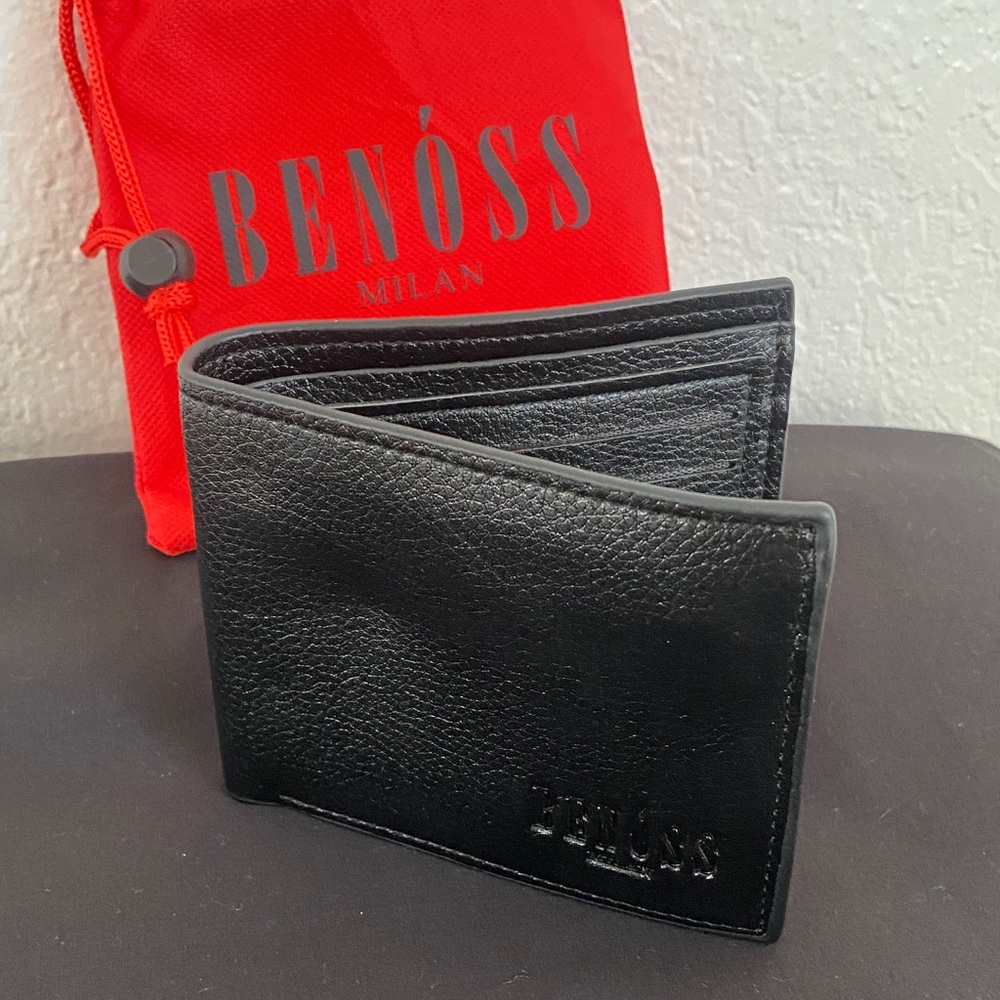 Black Leather Key & Card Holder